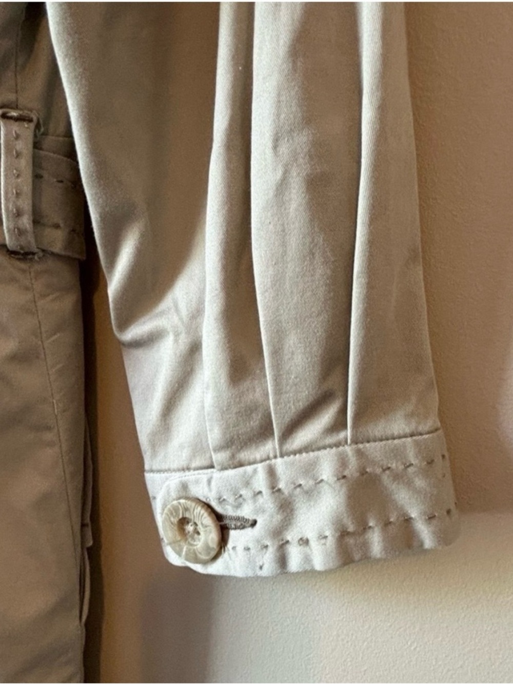 Talula Sz S Cotton Fall Decorative Khaki Trench Coat By Aritzia - Picture 6 of 13